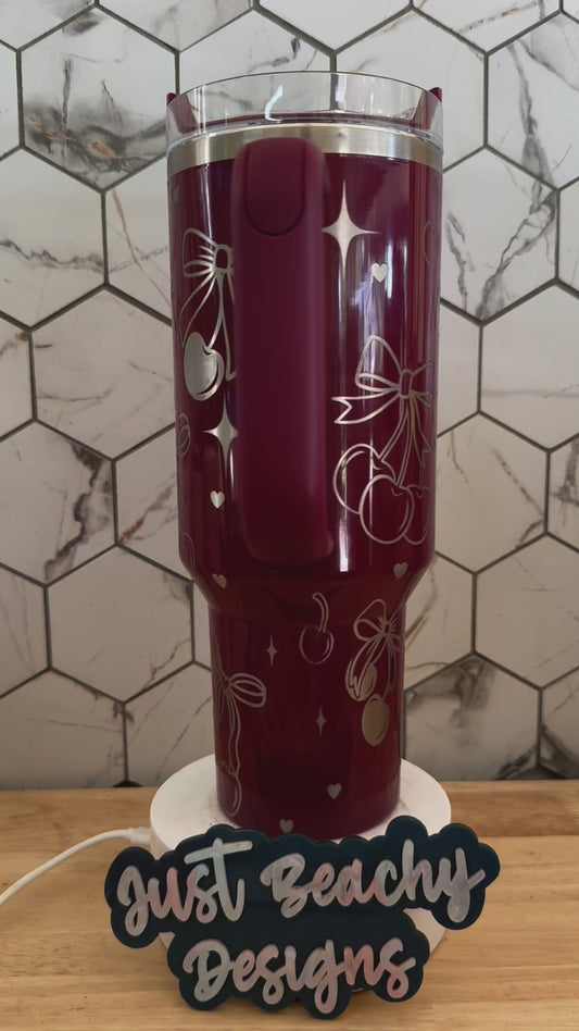 Cherry Coquette Tumbler*Exclusive Design*